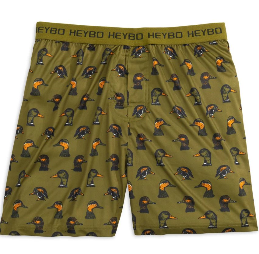 Heybo Performance Boxer Shorts- Olive Ducks - Mercantile213