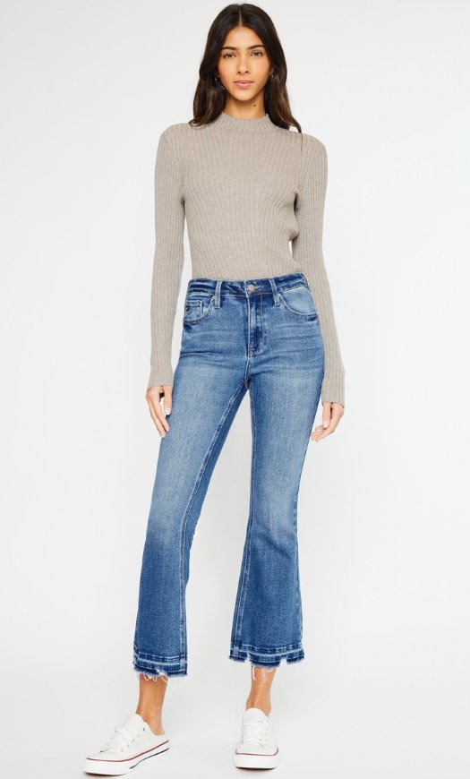 High Rise Crop Boot Cut KC20021M - Mercantile213