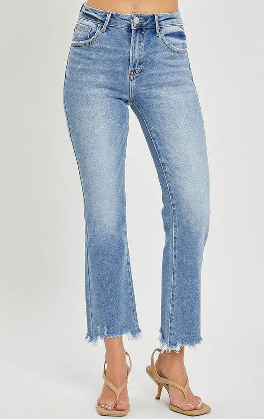 High Rise Slim Straight Jeans RDP5405 - Mercantile213
