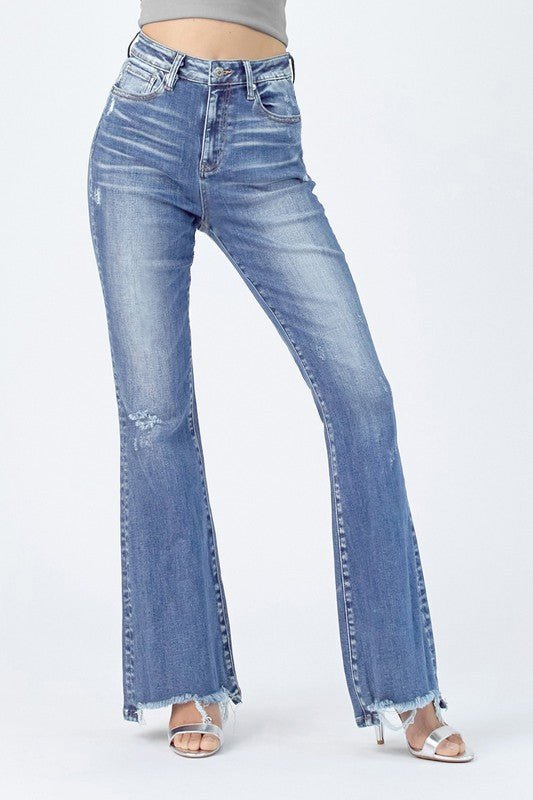 High Rise Vintage Washed Flare - Mercantile213