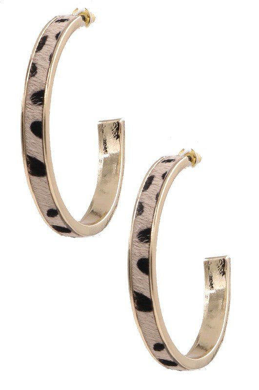 Leopard Hoop Earrings - Mercantile213