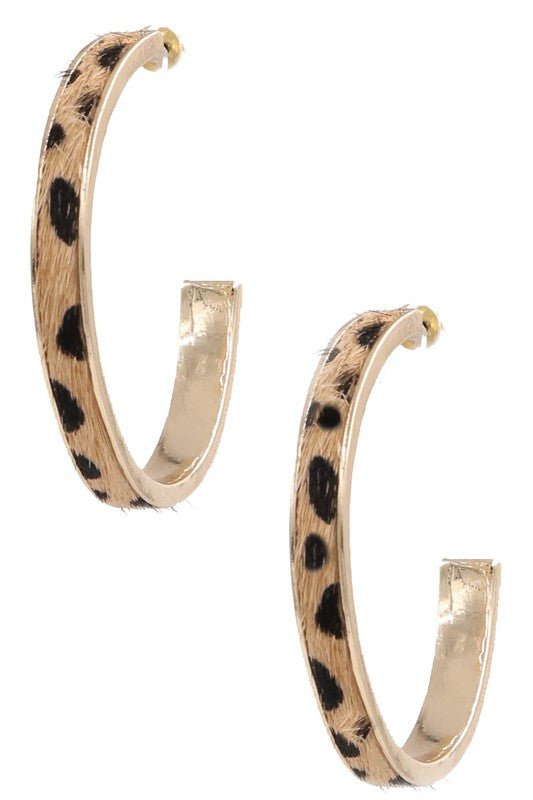 Leopard Hoop Earrings - Mercantile213