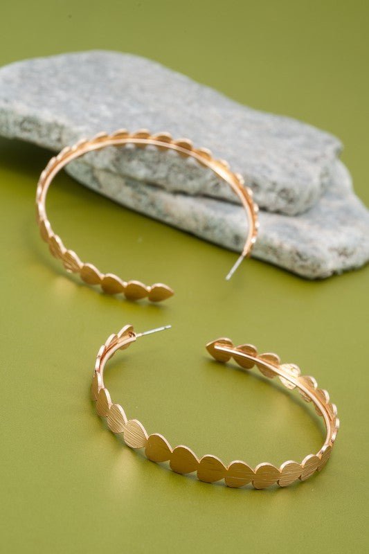 Lg Heart Hoop Earrings - Mercantile213
