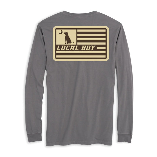 Local Boy LS Flag Patch- Grey - Mercantile213