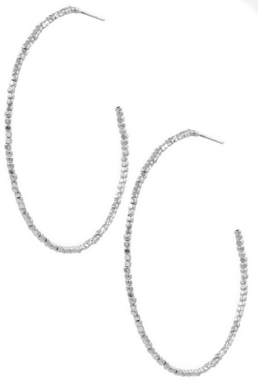 Metal Open Hoop Earrings - Mercantile213