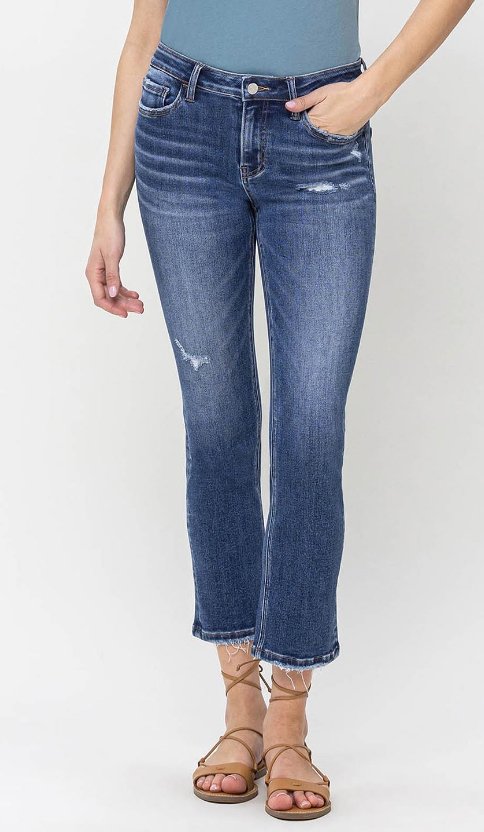 Mid Rise Crop Slim/Straight LV1133 - Mercantile213