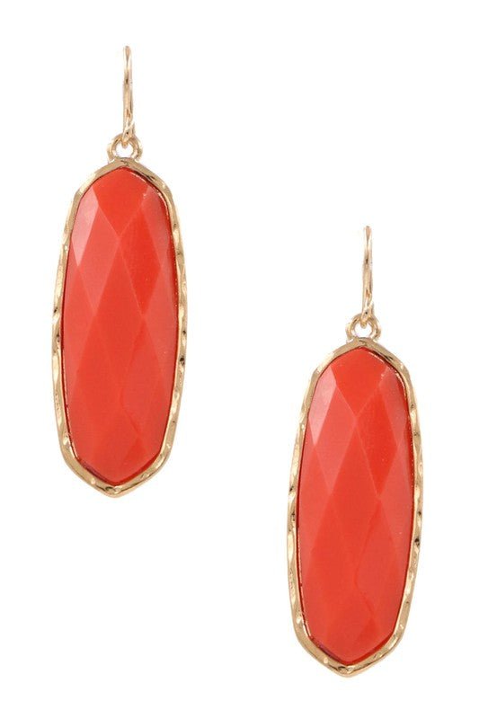 Oval Smooth Drop Earrings - Mercantile213