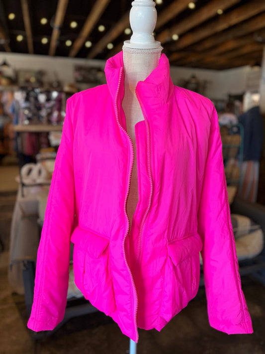 Pink Puffer Jacket - Mercantile213