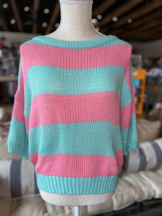 Pink Turquoise Sweater - Mercantile213