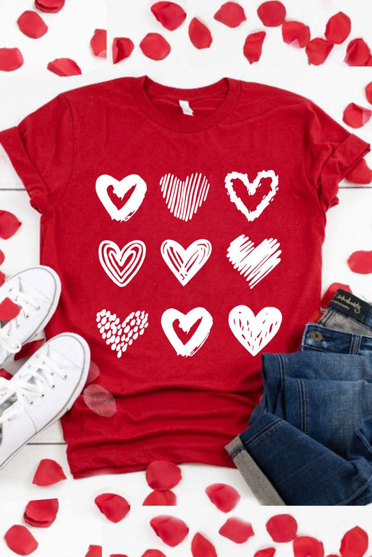 Red Hearts Tee - Mercantile213