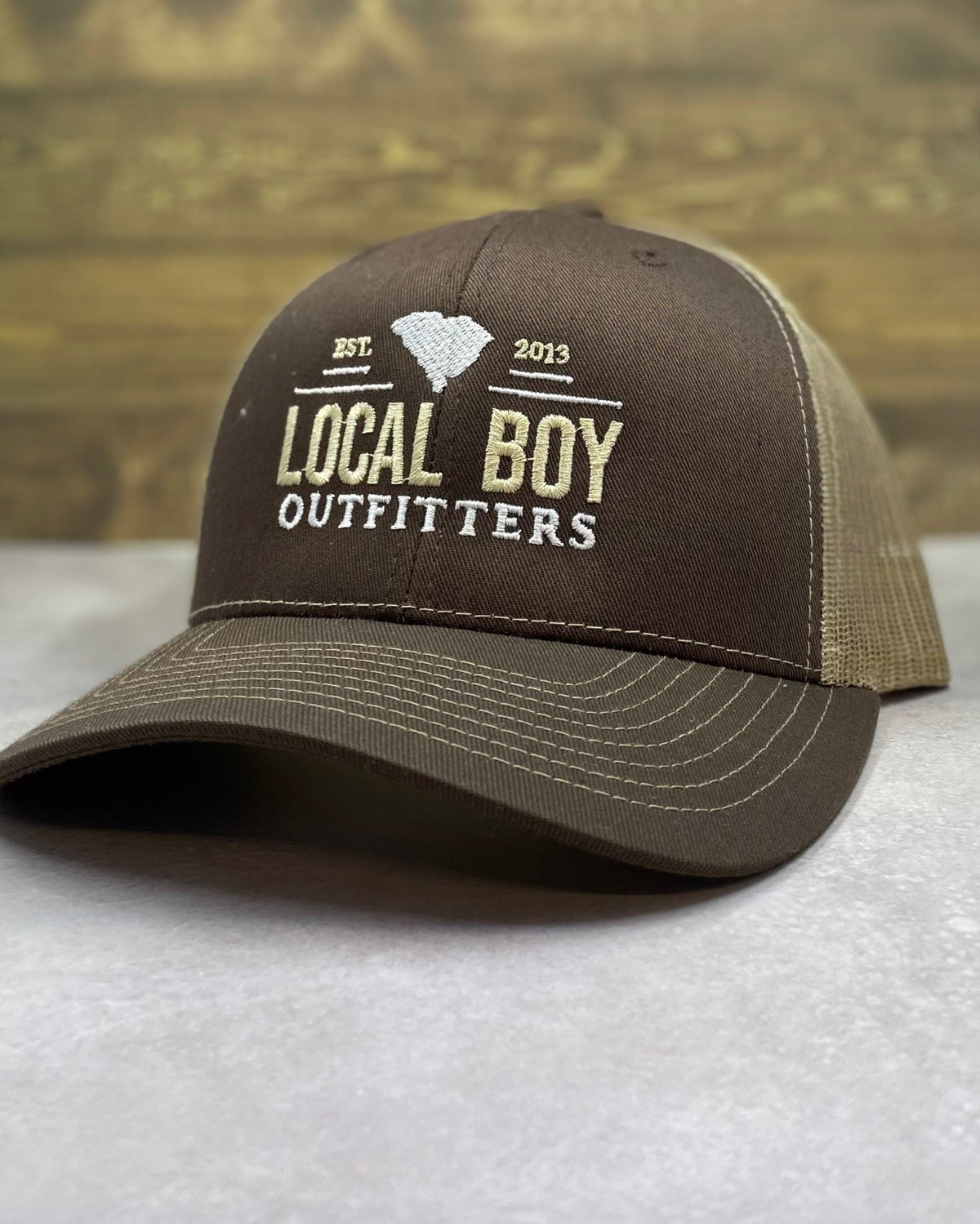 Local Boy Trucker Hat- SC Borderline- Brown/Khaki  display picture 1
