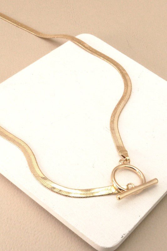 Snake Chain Toggle Necklace - Mercantile213