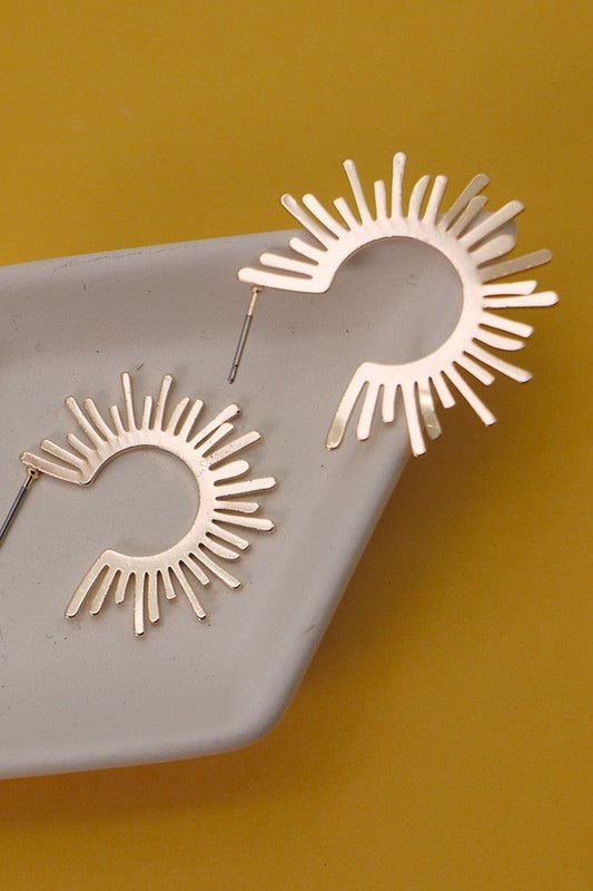 Sunburst Hoop Earrings - Mercantile213