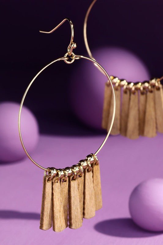 Wood Bar Earings - Mercantile213